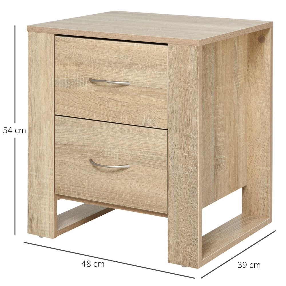 Two Drawer Bedside Table