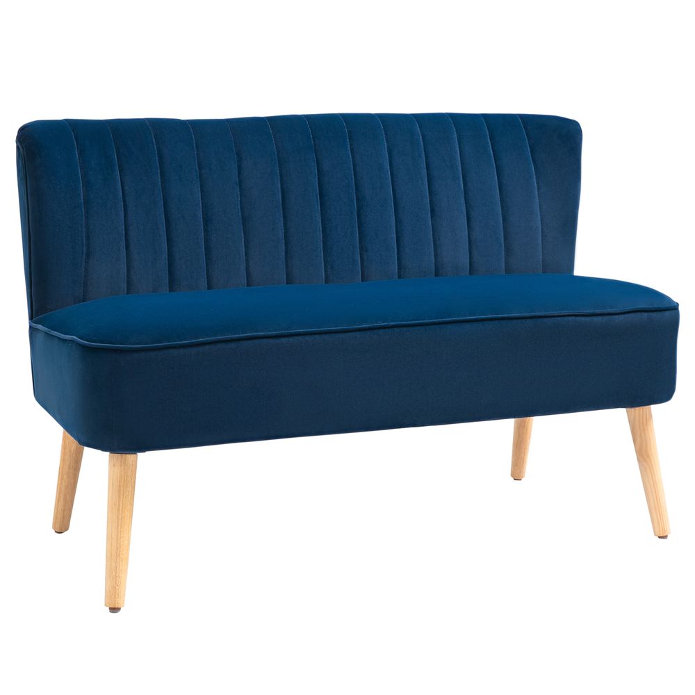 Navy Velvet Sofa