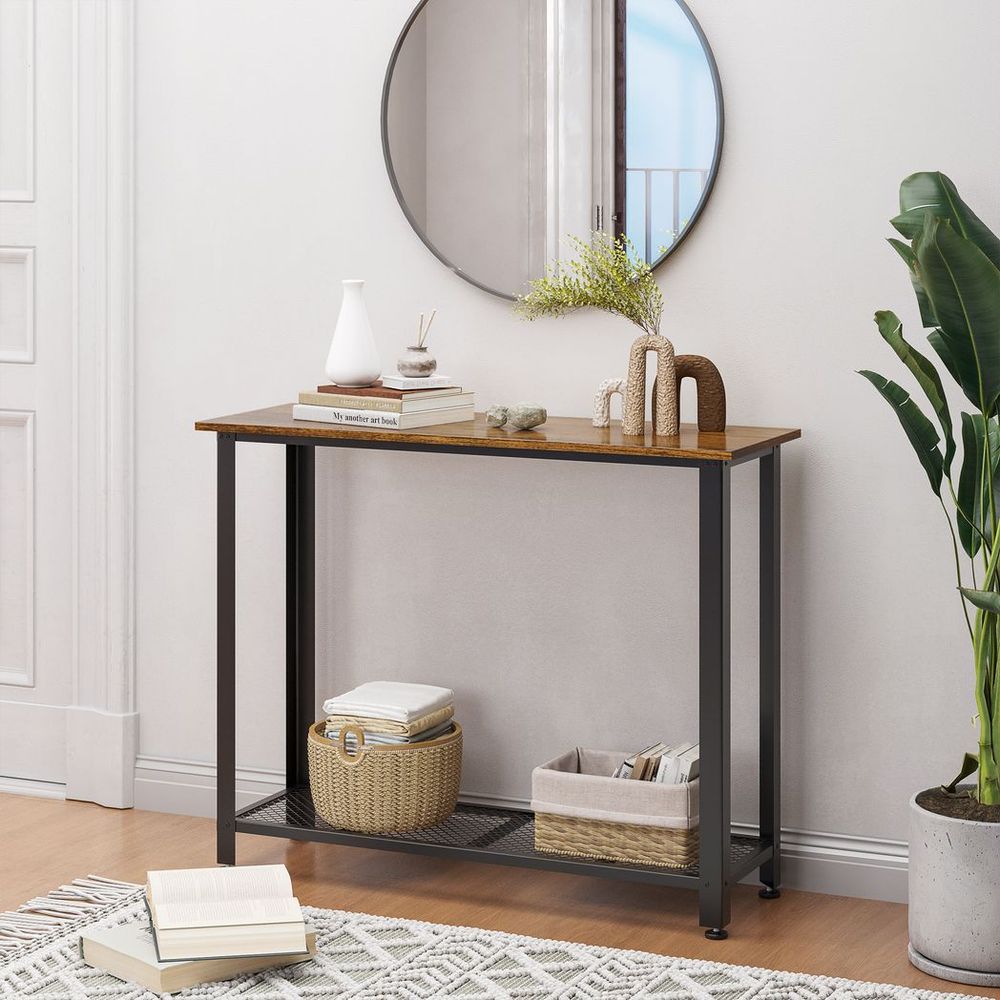 Industrial Style Console Table front view