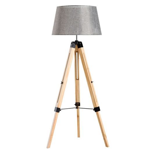 Tripod Floor Lamp with Linen Shade