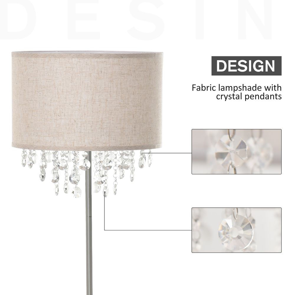 Beaded Chrome Floor Lamp