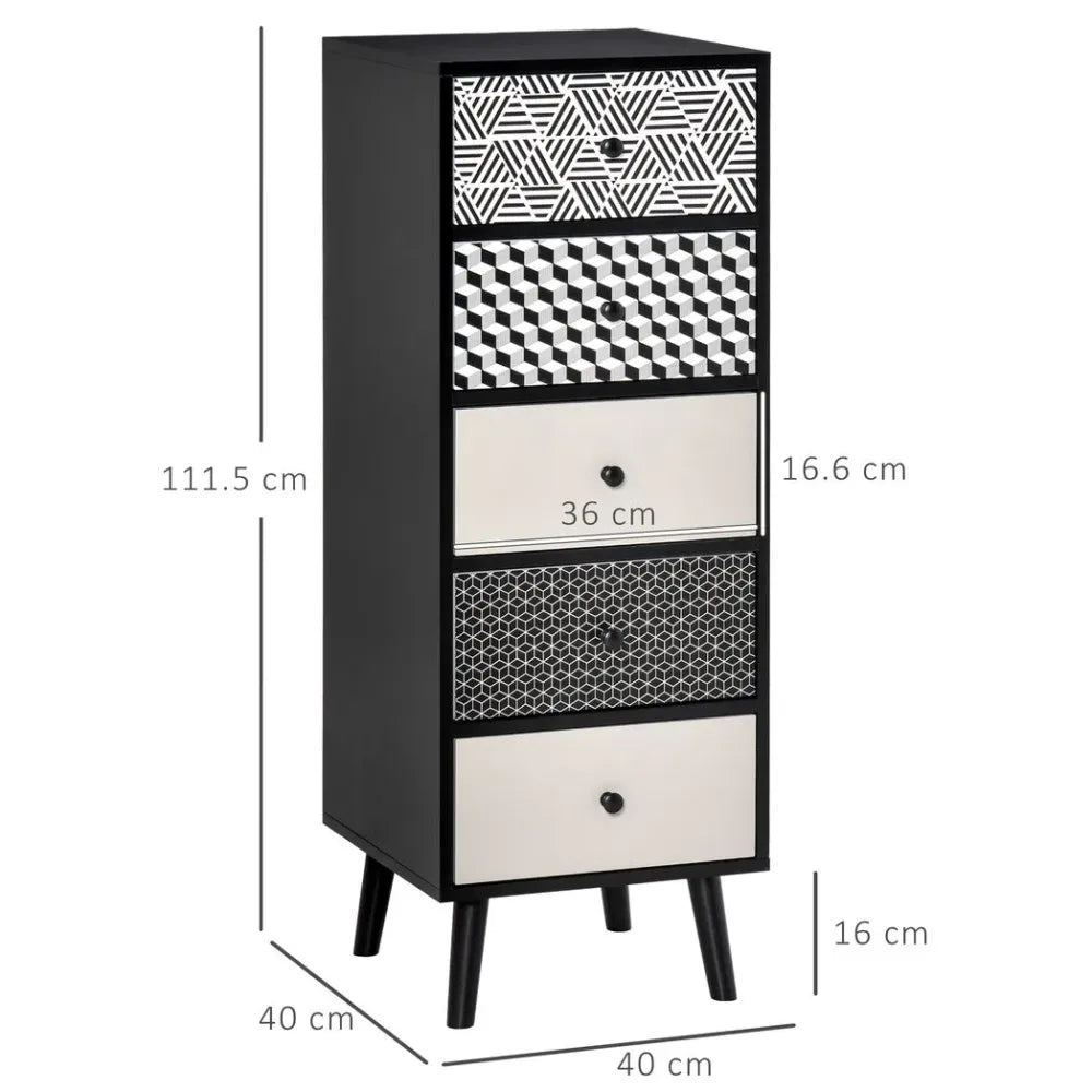 Tallboy Chest of Drawers measurements view