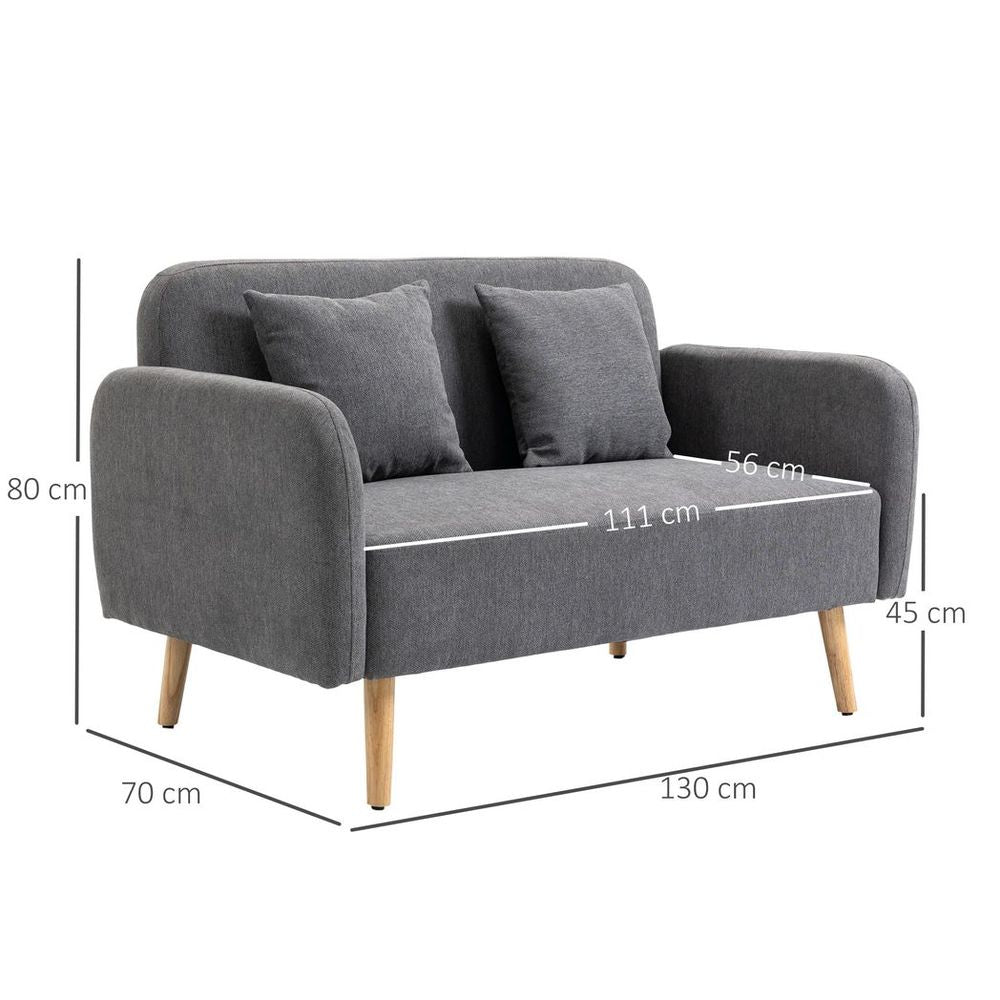 Grey Two Seater Sofa