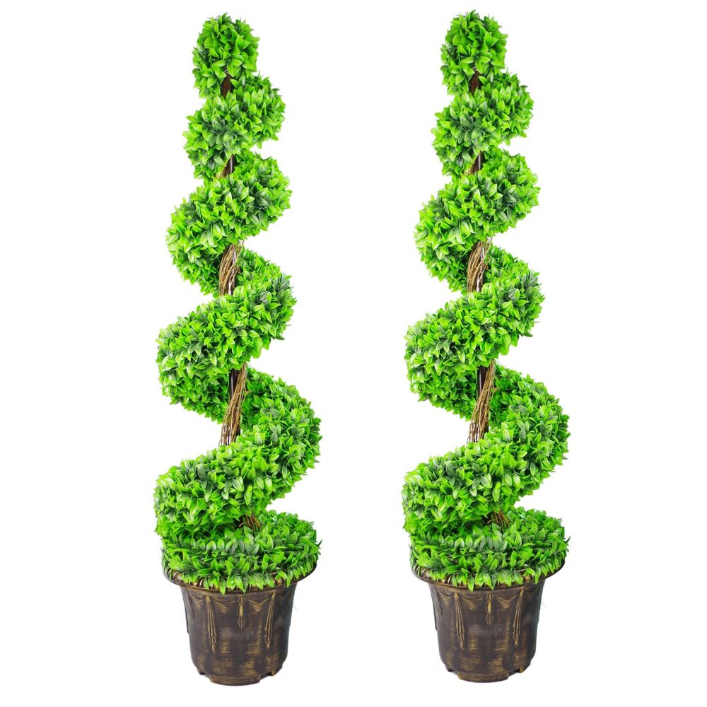 Spiral Leaf Topiary Trees