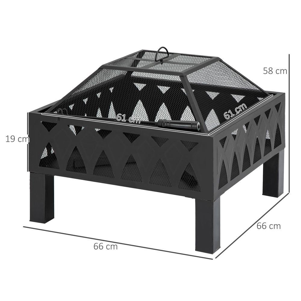 Fire Pit with Cover measurements