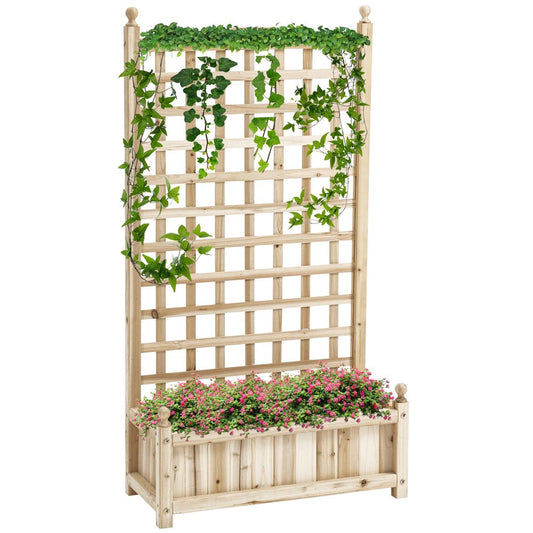 Garden Planter with Trellis