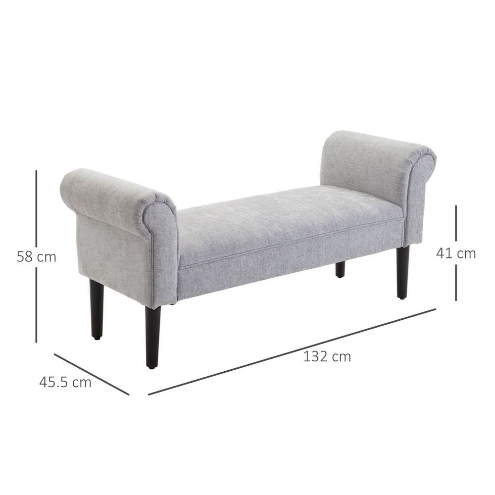 Rolled Arm Bench measurements