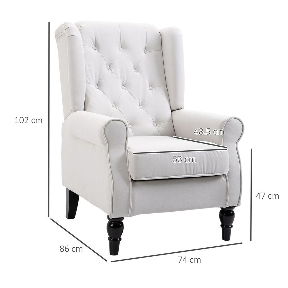 Cream Wingback Armchair