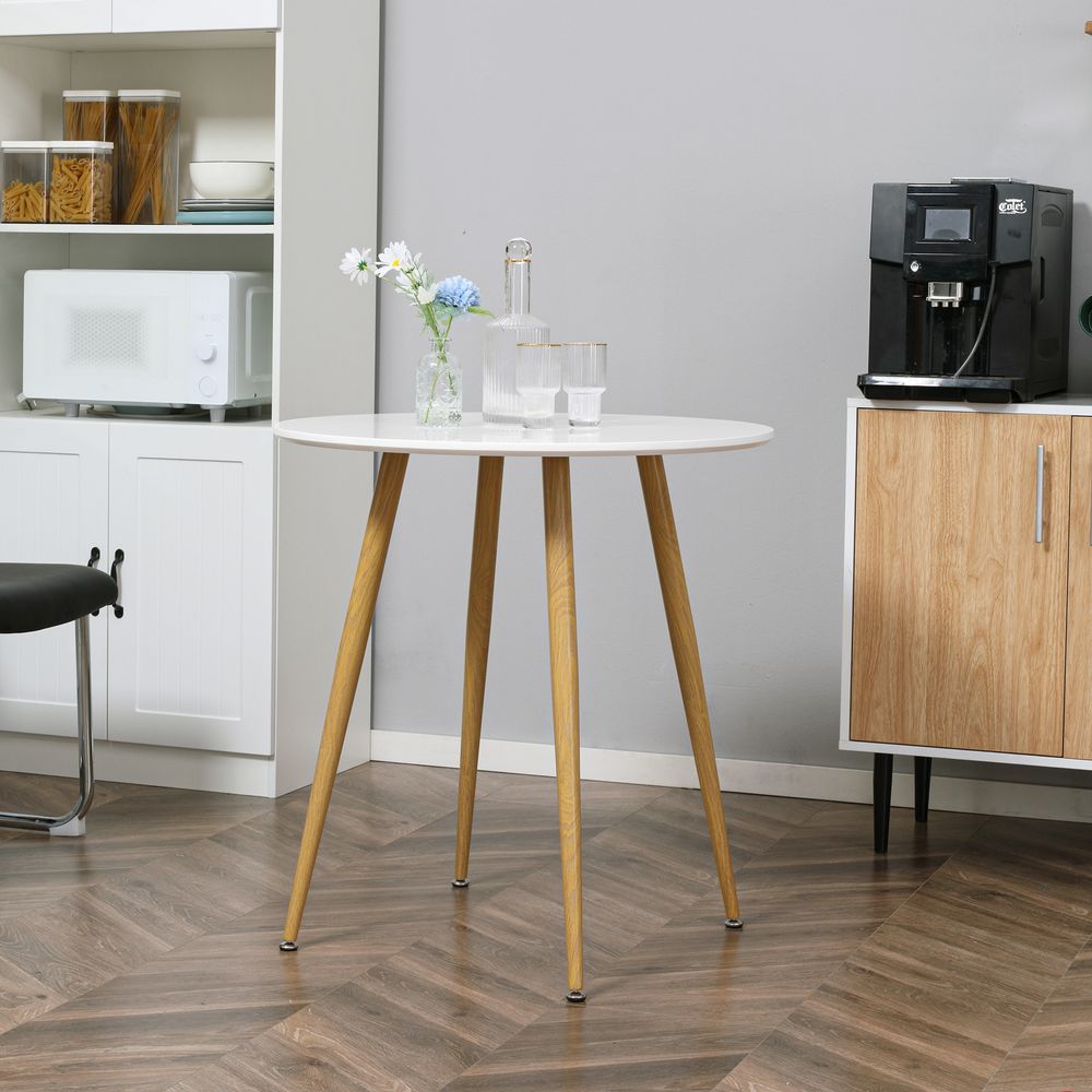 White Round Kitchen Table kitchen view