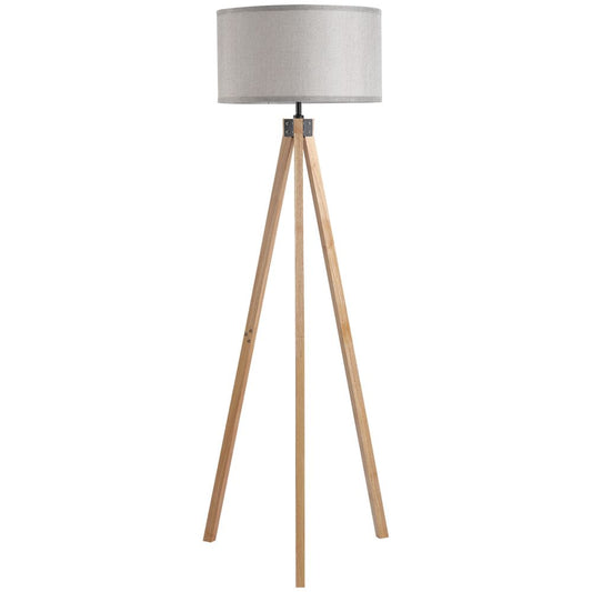 Wood Tripod Floor Lamp