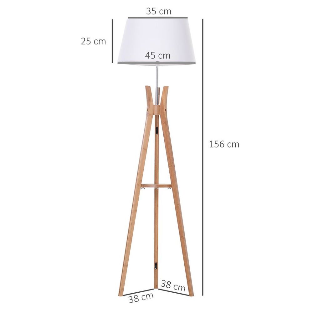 Tripod Floor Lamp with Shelf