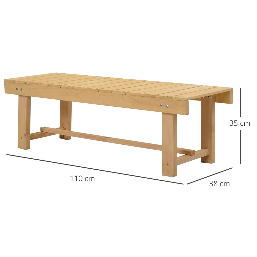 Two Seater Wood Bench