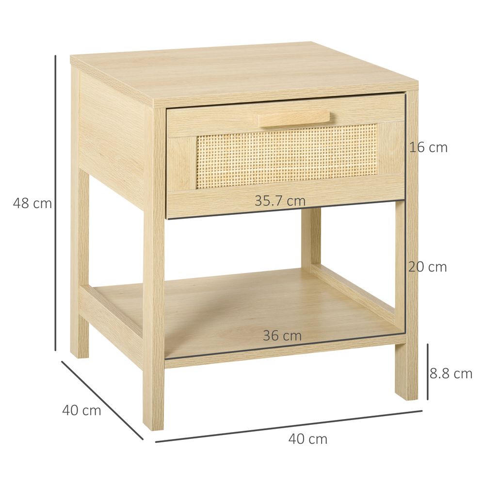 Rattan Side Table measurements