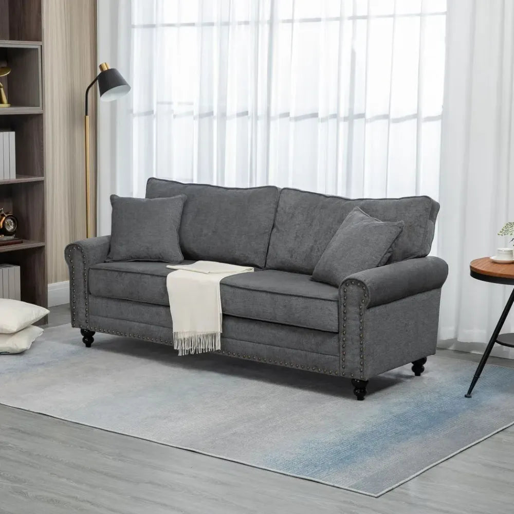 Dark Grey Two Seater Sofa