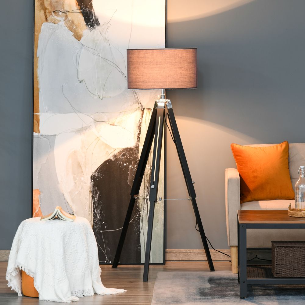 Tripod Height Adjustable Floor Lamp