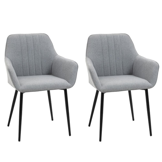 Grey Fabric Dining Chairs