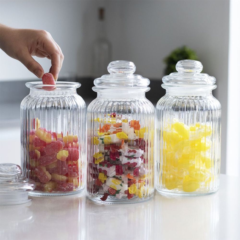 Vintage Storage Jars in use