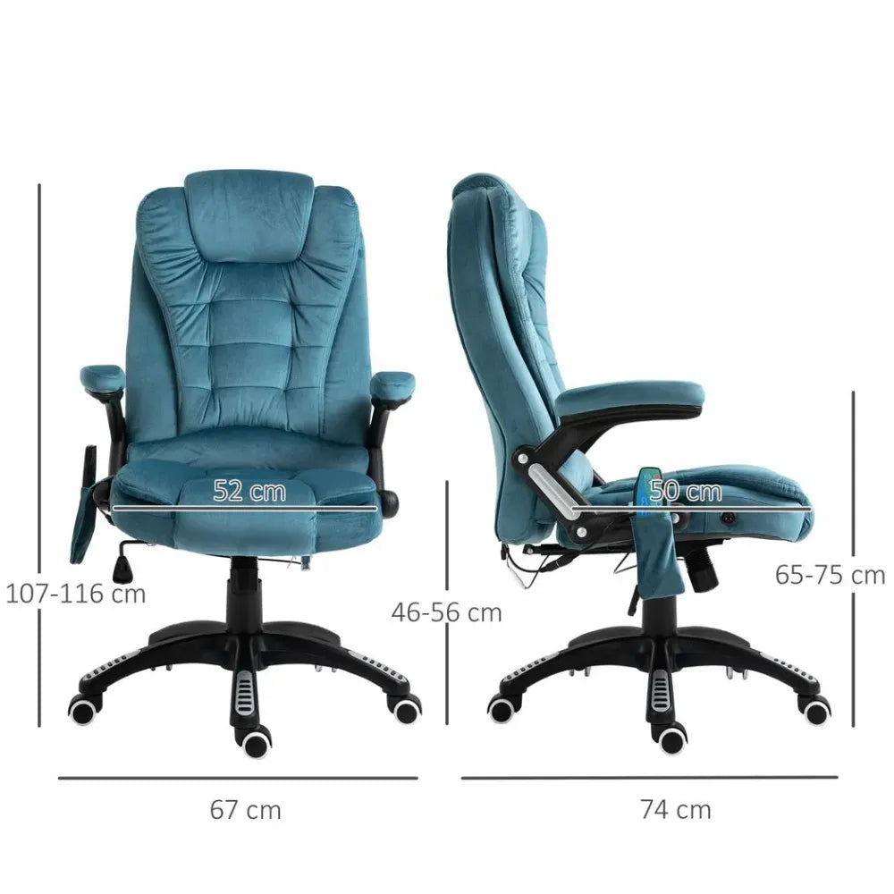 Executive Reclining Chair with Heating dimensions