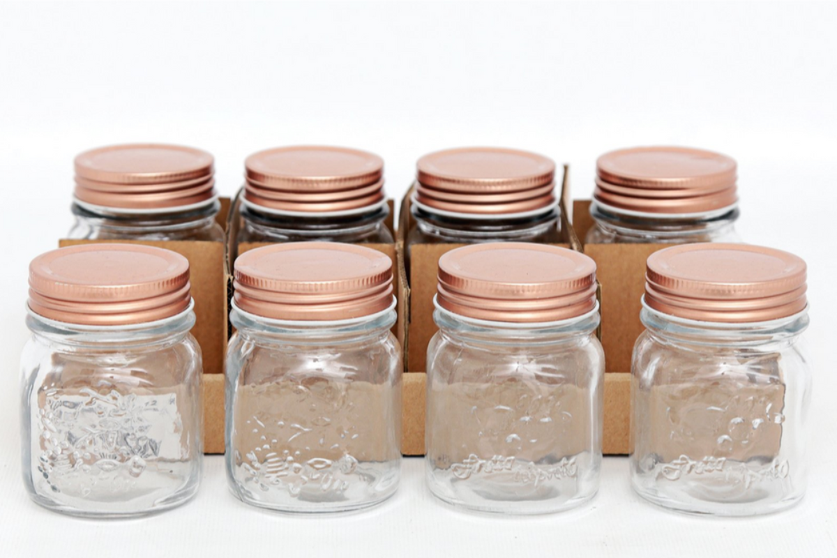 Glass Embossed Storage Jar