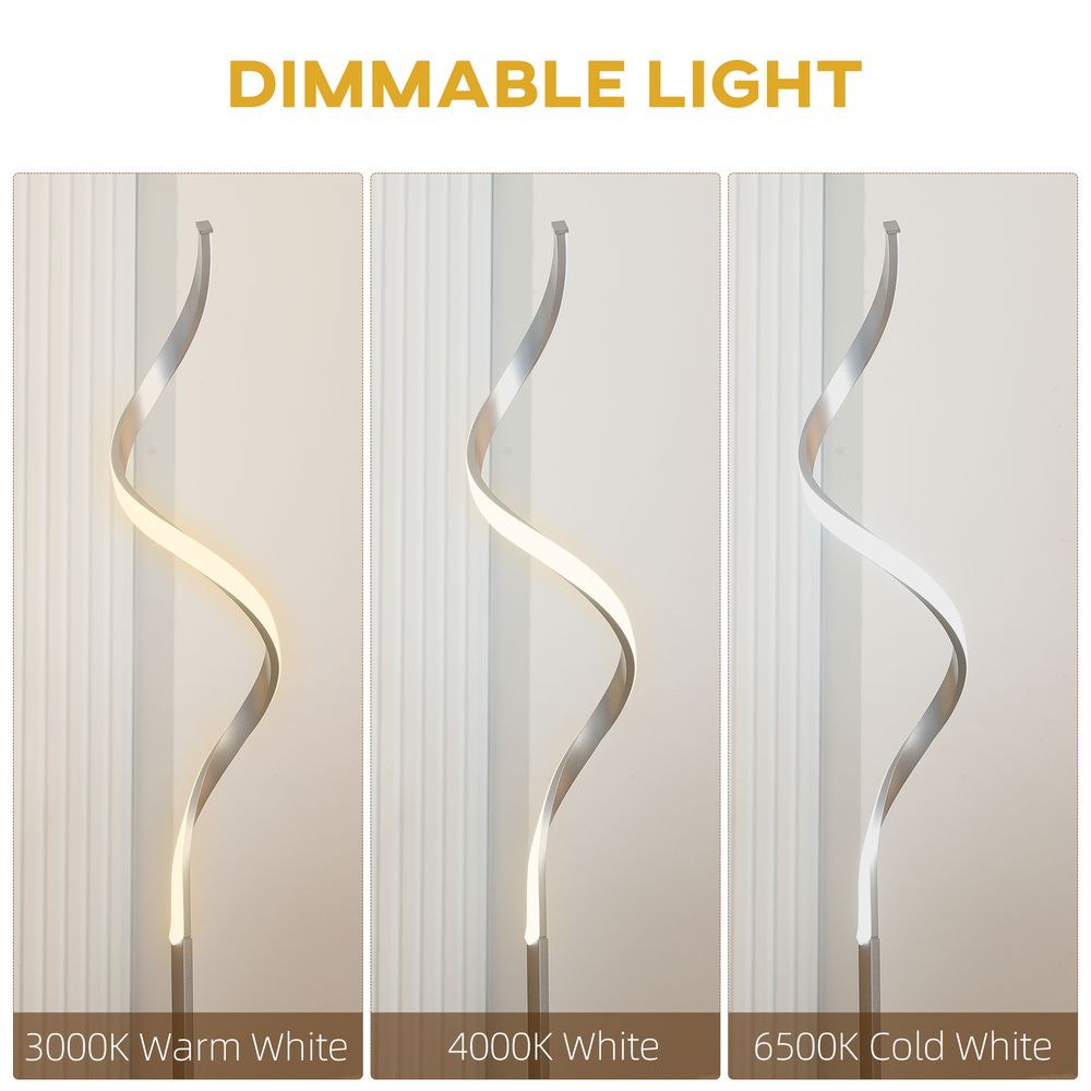 Chrome Spiral Floor Lamp