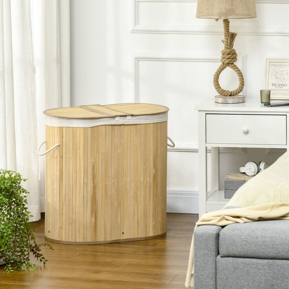 Bamboo Laundry Hamper room view