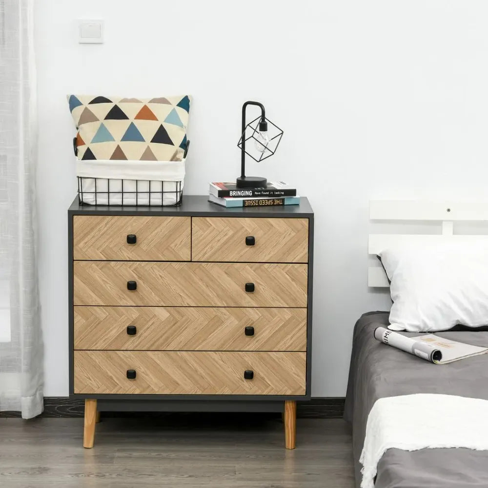 Herringbone Chest of Drawers room view