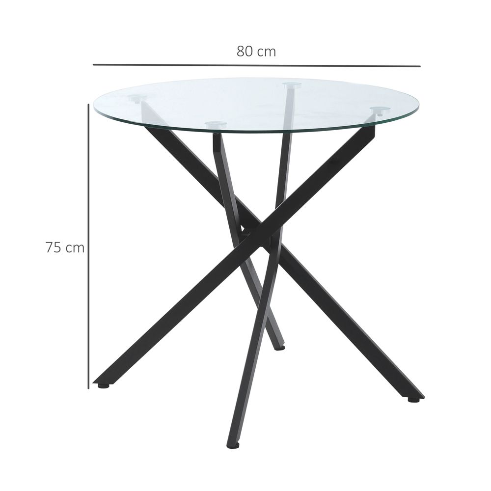 Round Glass Table measurements