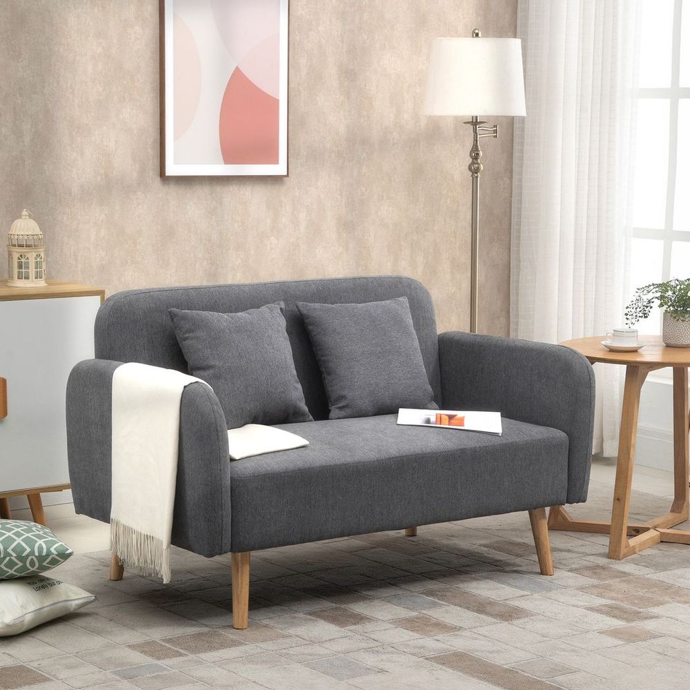 Grey Two Seater Sofa