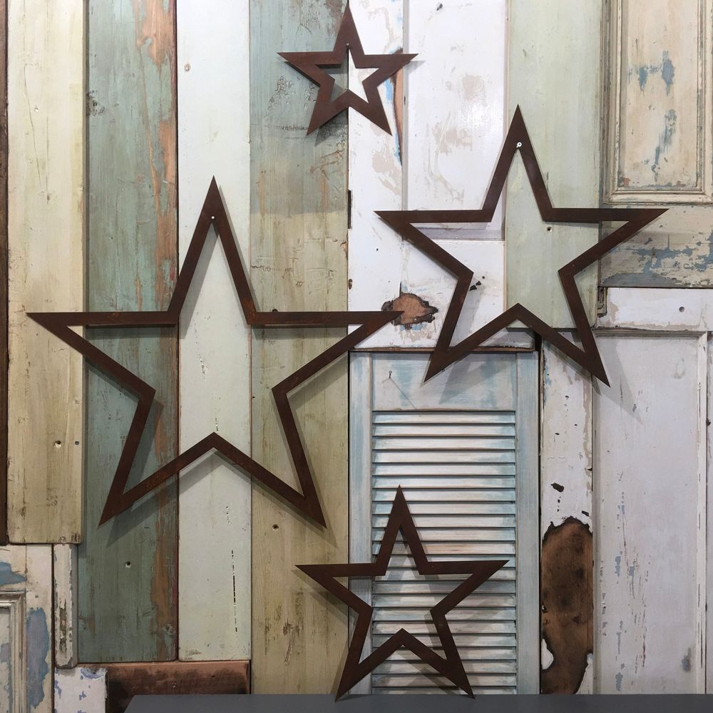 Rustic Metal Stars Decoration wall view