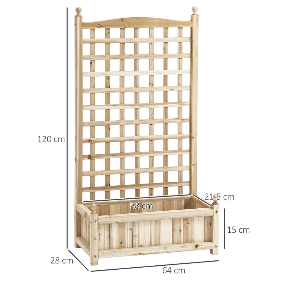 Garden Planter with Trellis