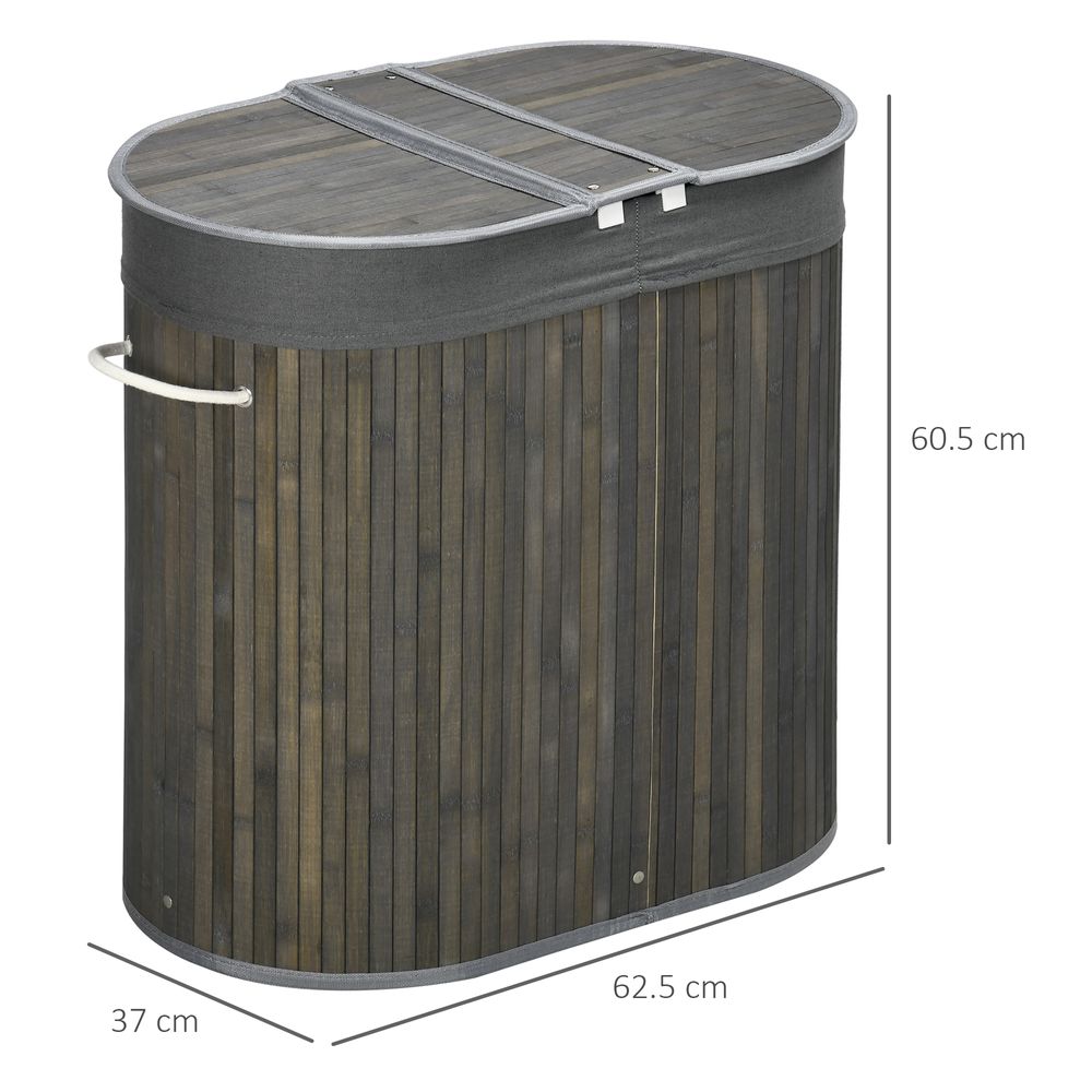 Black Bamboo Laundry Hamper measurements