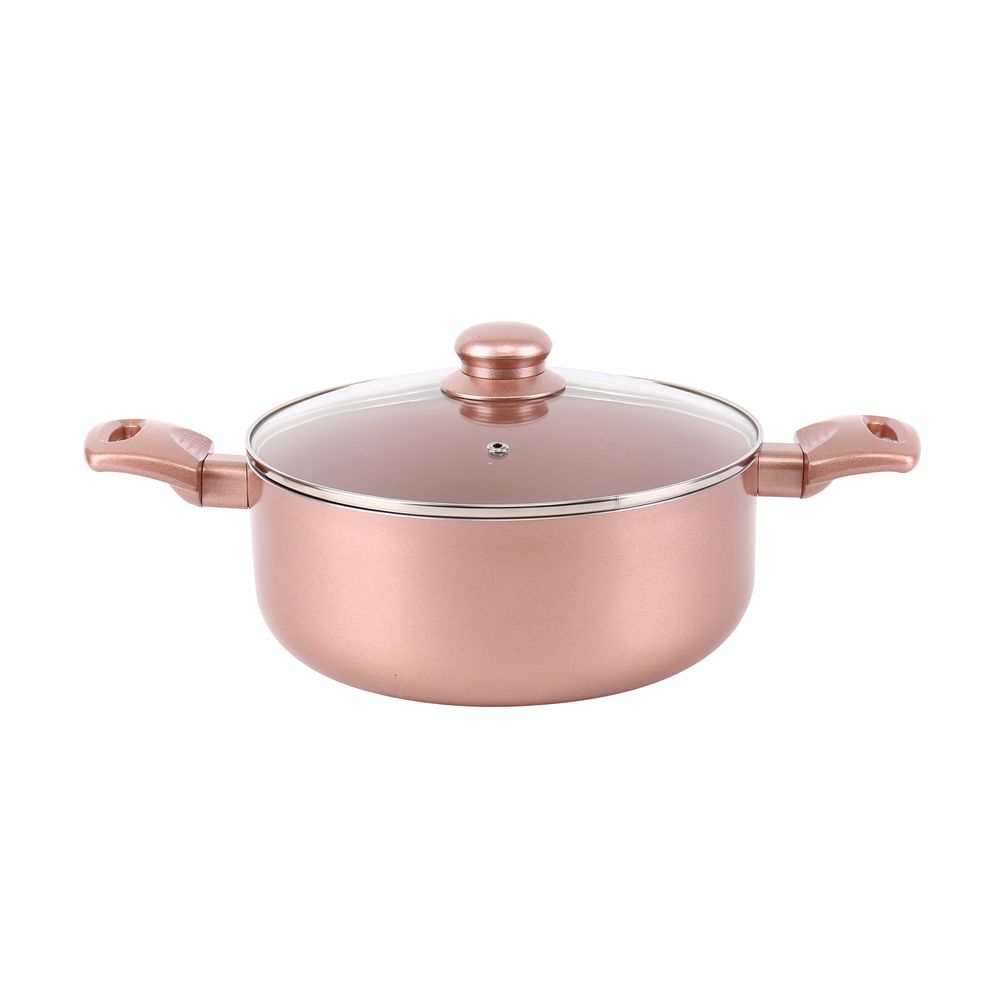 Rose Gold Pan Set stock pot & lid