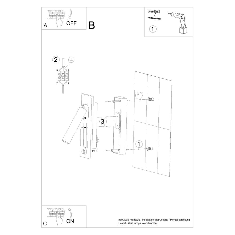 Enif Steel Wall Lamp