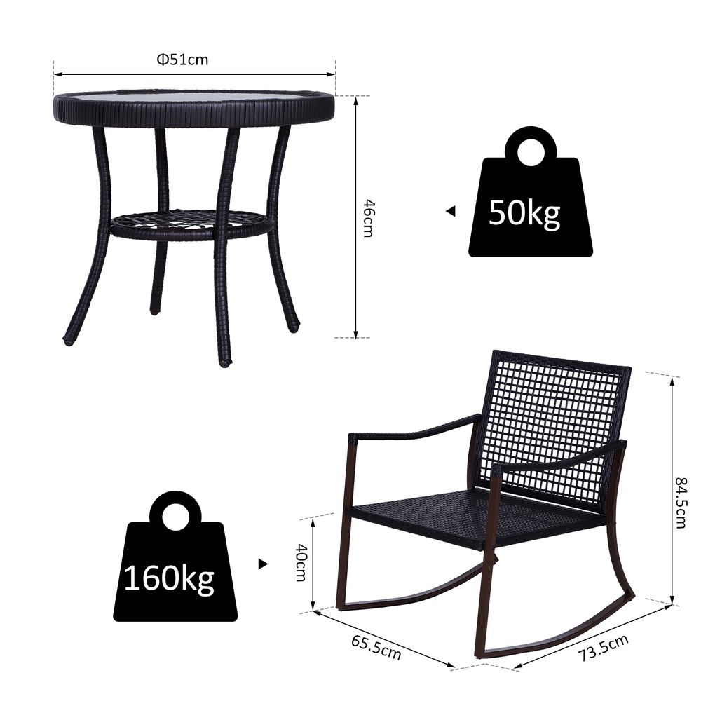 Rocking Chair Bistro Set