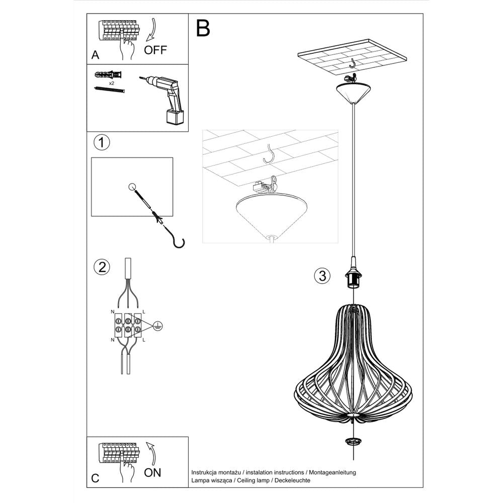 Elza Wood Pendant Light