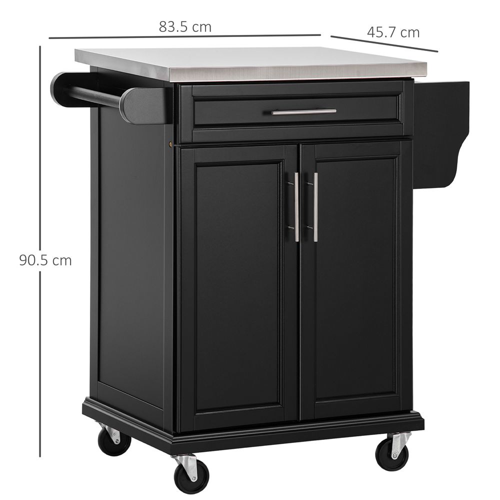 Black Kitchen Island