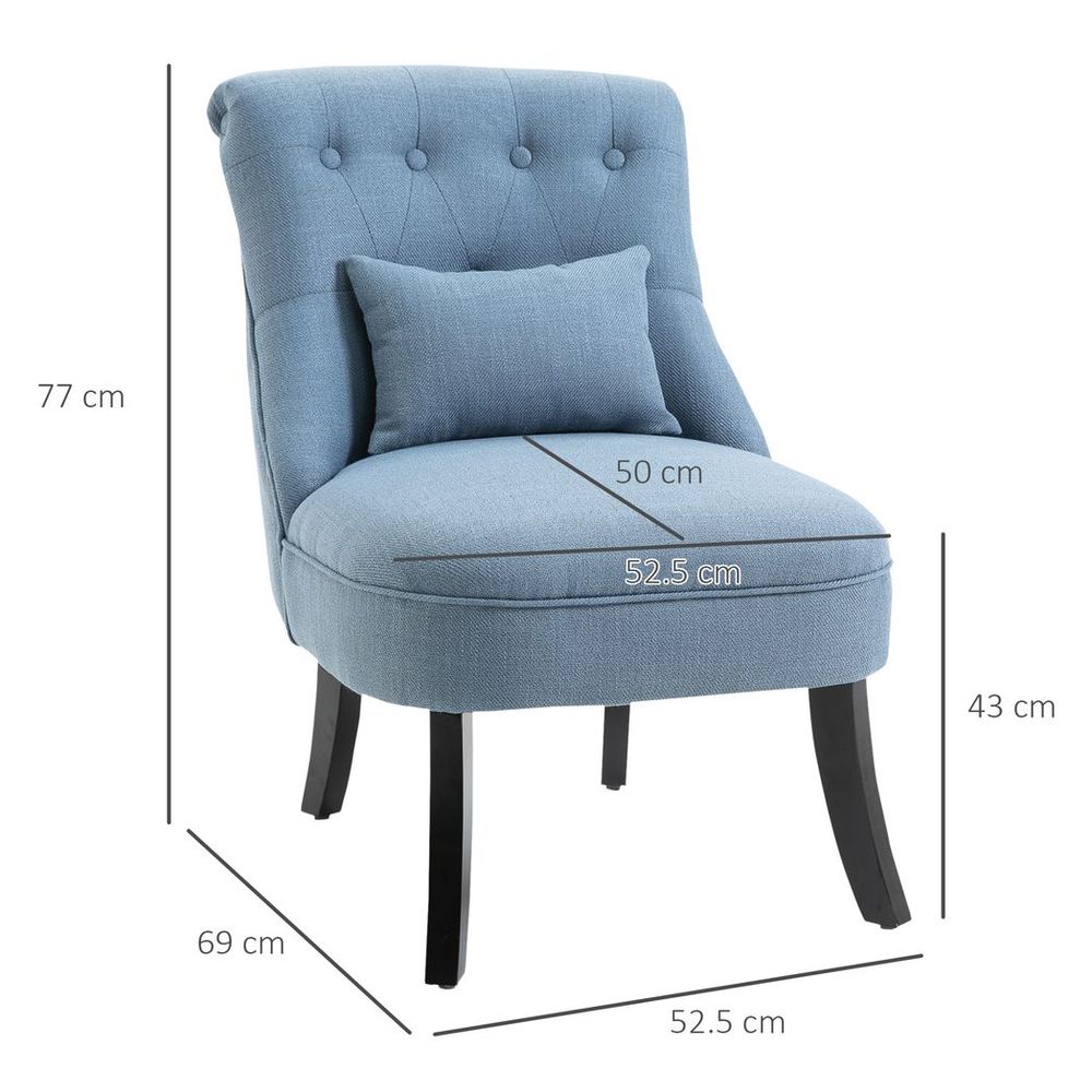 Blue Cocktail Chair measurements