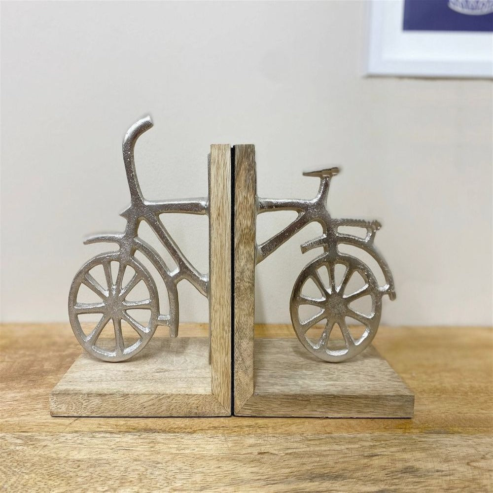 Bicycle Bookends close up