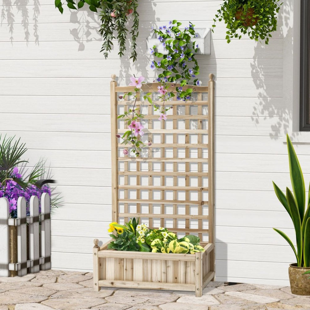 Garden Planter with Trellis