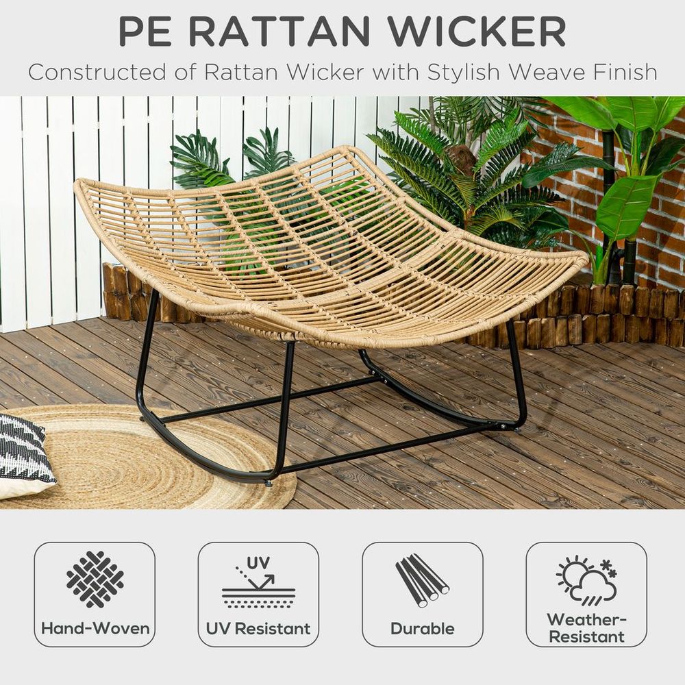 Wicker Rocking Chair features