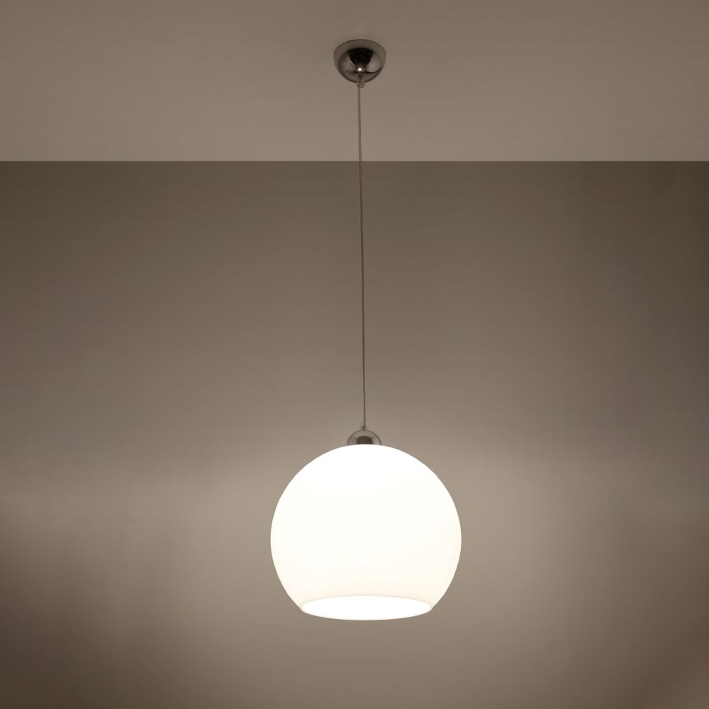 White Glass Pendant Light