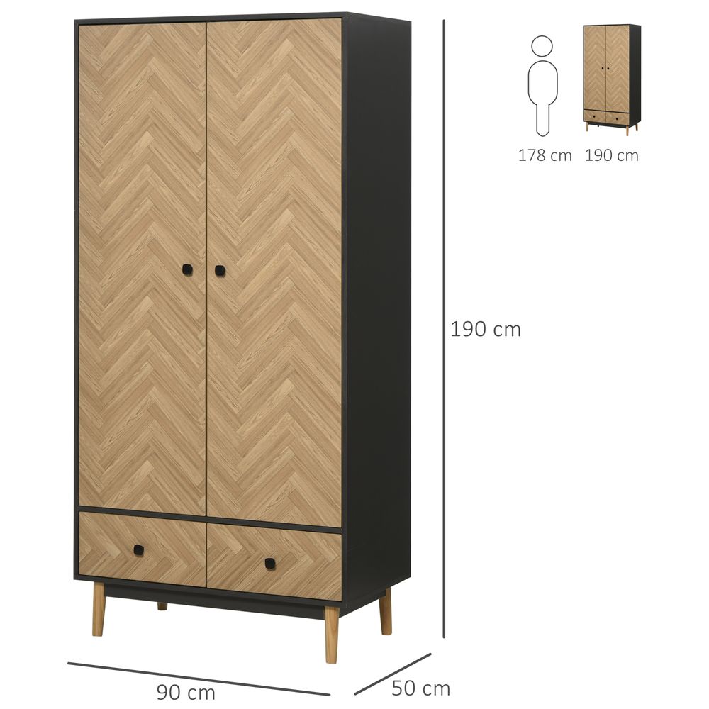 Herringbone Double Wardrobe measurements