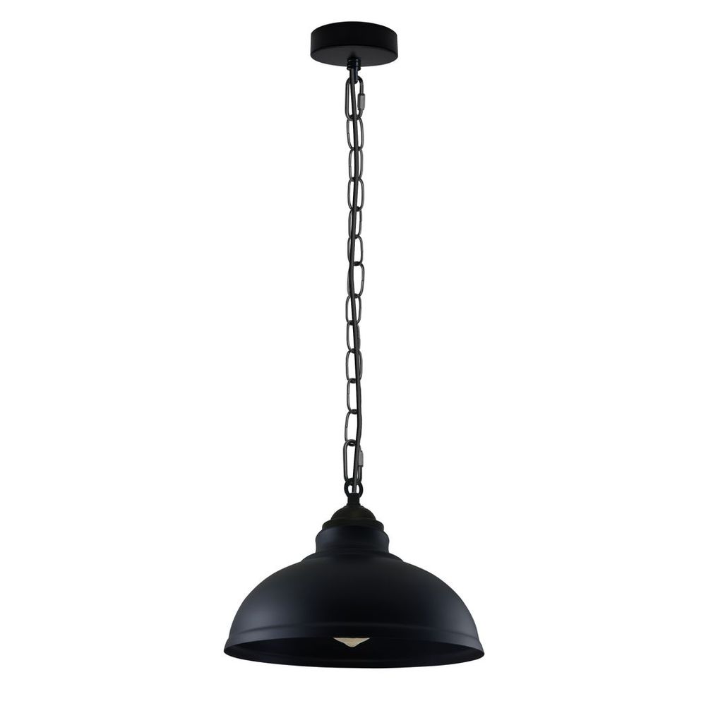 Industrial Ceiling Light Pendant black bulb view