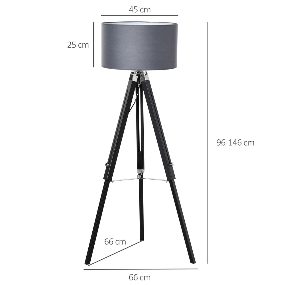 Tripod Height Adjustable Floor Lamp