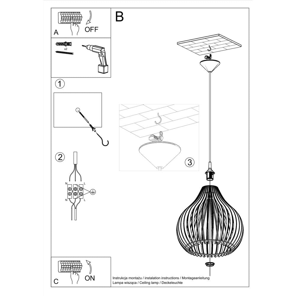 Scandinavian Wood Pendant Light