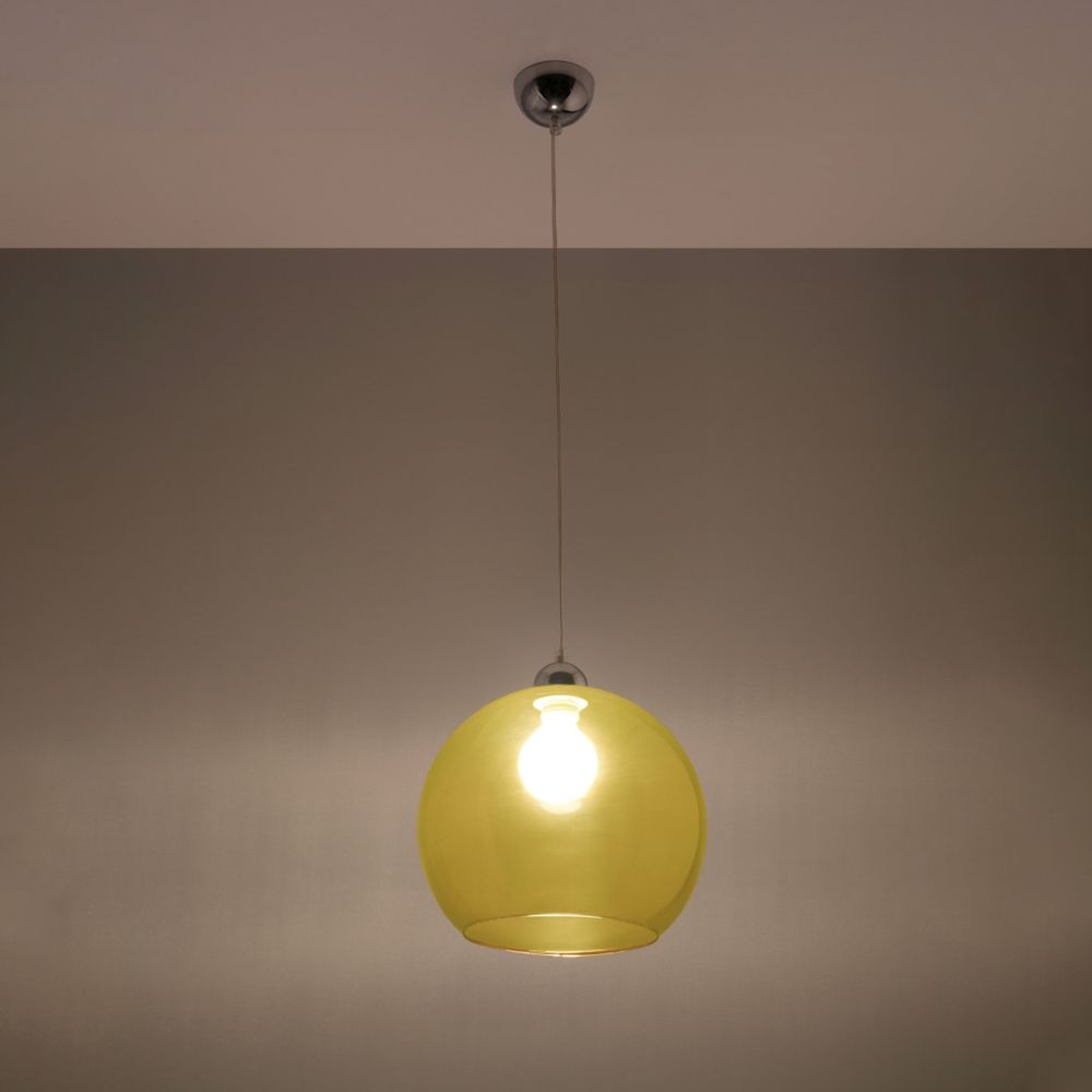 Yellow Glass Pendant Light