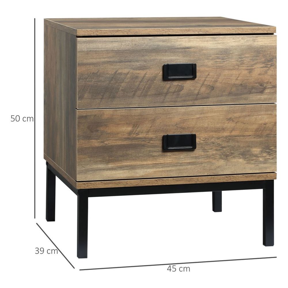 Industrial Style Side Table measurements view