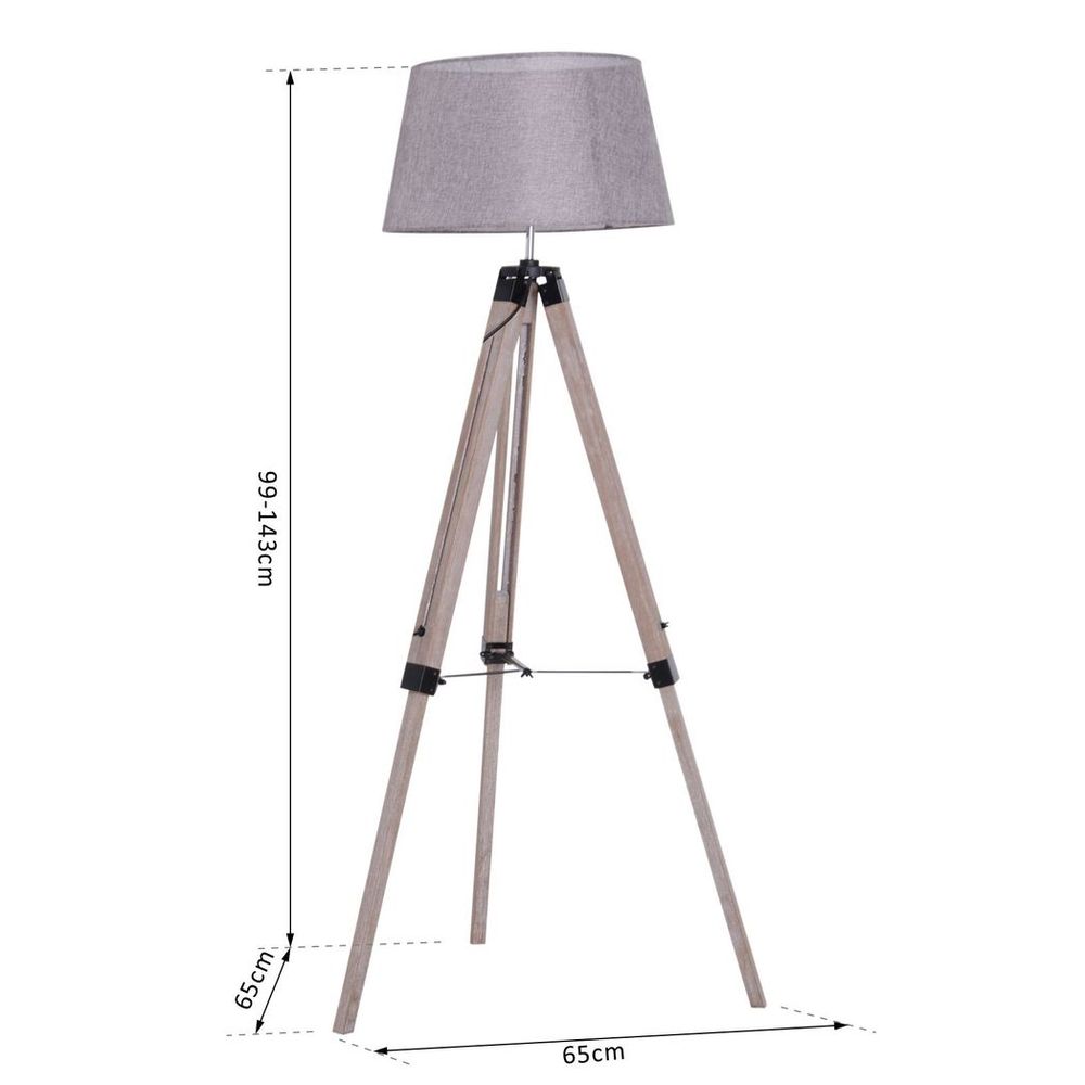 Tripod Floor Lamp with Grey Shade