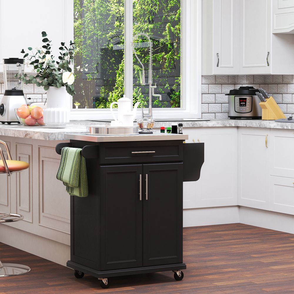 Black Kitchen Island