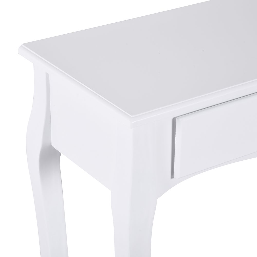 White Two Drawer Console Table